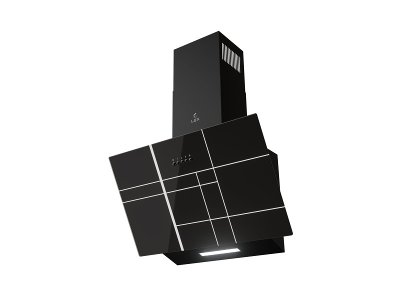 Вытяжка кухонная наклонная MOZA 600 R1 BLACK Вытяжка кухонная наклонная MOZA 600 R1 BLACK